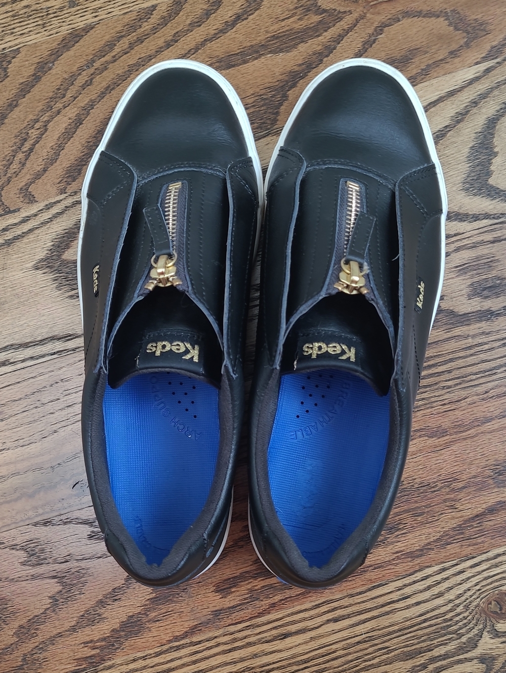 Keds Pursuit Zip Leather Slip-On Zip Sneakers Size 8 - Picture 3 of 10